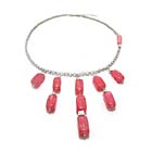 Cherry crystal sterling silver necklace