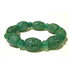 Tibetan green agate amulet bracelet