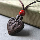wood carving necklace -